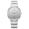 Titan Edge Squircle Silver Dial Titanium Strap Analog Watch for Men