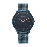 Edge Baseline Blue Dial Stainless Steel Strap Watch Men