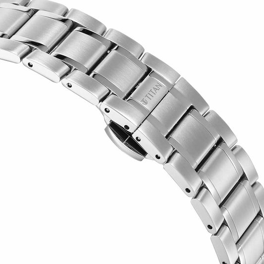 Titan Edge Murals Quartz Analog Blue Dial Stainless Watch For Men