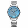 Titan Edge Murals Quartz Analog Blue Dial Stainless Steel Strap Watch For Men