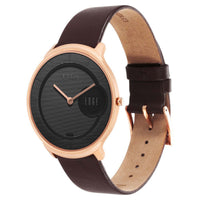 Titan Edge Black Dial Brown Leather Strap Analog Watch for Men