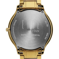 Titan Champagne Dial Gold Stainless Steel Strap Analog Watch for Men