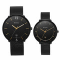 Titan Bandhan Black Dial Analog with Date Stainless Steel Strap watch for Couple