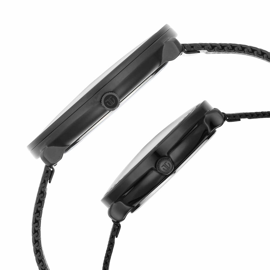 Titan Bandhan Black Dial Analog with Date Stainless Steel Strap watch for Couple