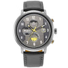 Titan Octane Aerobatics Anthracite Dial Chronograph Leather Strap Watch for Men