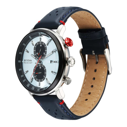 Titan Men Stainless Steel Round Shape Watches(1857KL02)