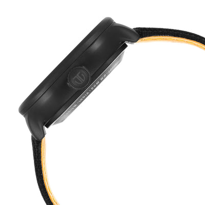 Titan Black Square Dial Fabric Strap Automatic Quartz Watch for Men