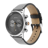 Titan Grey Dial Leather Strap Analog Quartz Watch for Men