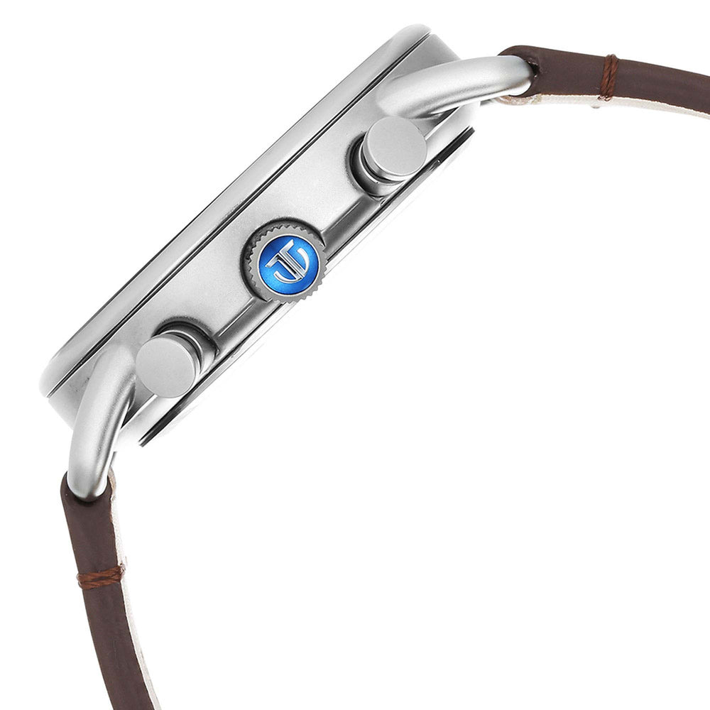 Titan Blue Dial Brown Leather Strap Analog Quartz Watch for Men