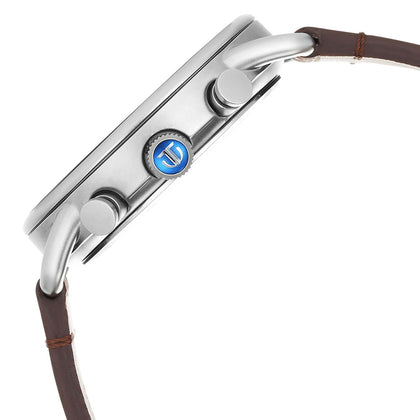 Titan Blue Dial Brown Leather Strap Analog Quartz Watch for Men