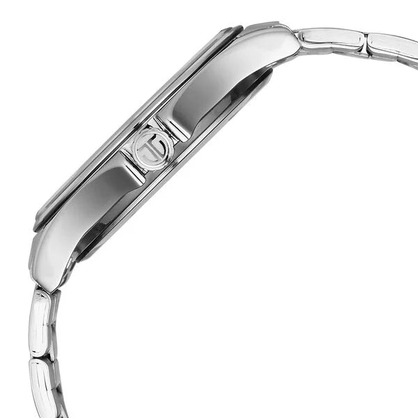 Titan Workwear Beige Dial Silver Stainless Steel Strap Analog with Date Watch for Men