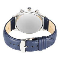 Titan Sapphire Quartz Multifunction Silver Dial Leather Strap Watch for Men