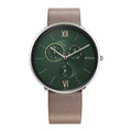 Titan Green Dial Brown Leather Strap Multifunction Watch for Men