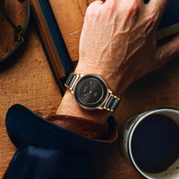 Titan Edge Fusion Quartz Analog Black Dial Black Steel & Ceramic Strap Watch for Men