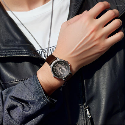 Titan Quartet Black Dial Quartz Multifunction Leather Strap watch for Men