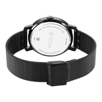 Titan Workwear Quartz Analog Anthracite Dial Leather Strap Watch for Men