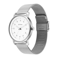 Titan Workwear Silver Dial Stainless Steel Strap Analog Watch for Men