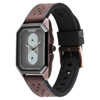 Titan Quartz Multifunction Anthracite Dial Stainless Steel Strap Watch for Men