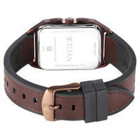 Titan Quartz Multifunction Anthracite Dial Stainless Steel Strap Watch for Men