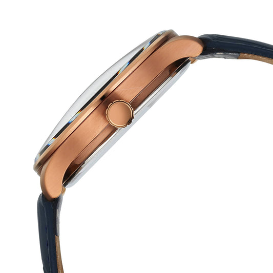 Titan Stellar - 3 Blue Round Dial Leather Strap Watch For Men
