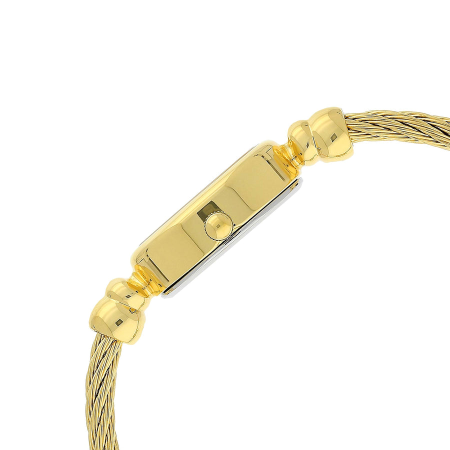 Titan Quartz Analog Mother of Pearl Dial Metal Strap Watch for Women