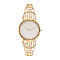 Titan Nebula 18K Gold Dial Diamond Studded Strap Analog Watch for Women