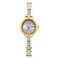 Titan Karishma Silver Dial Dual Color Stainless Steel Strap Analog with Day-Date Watch for Women