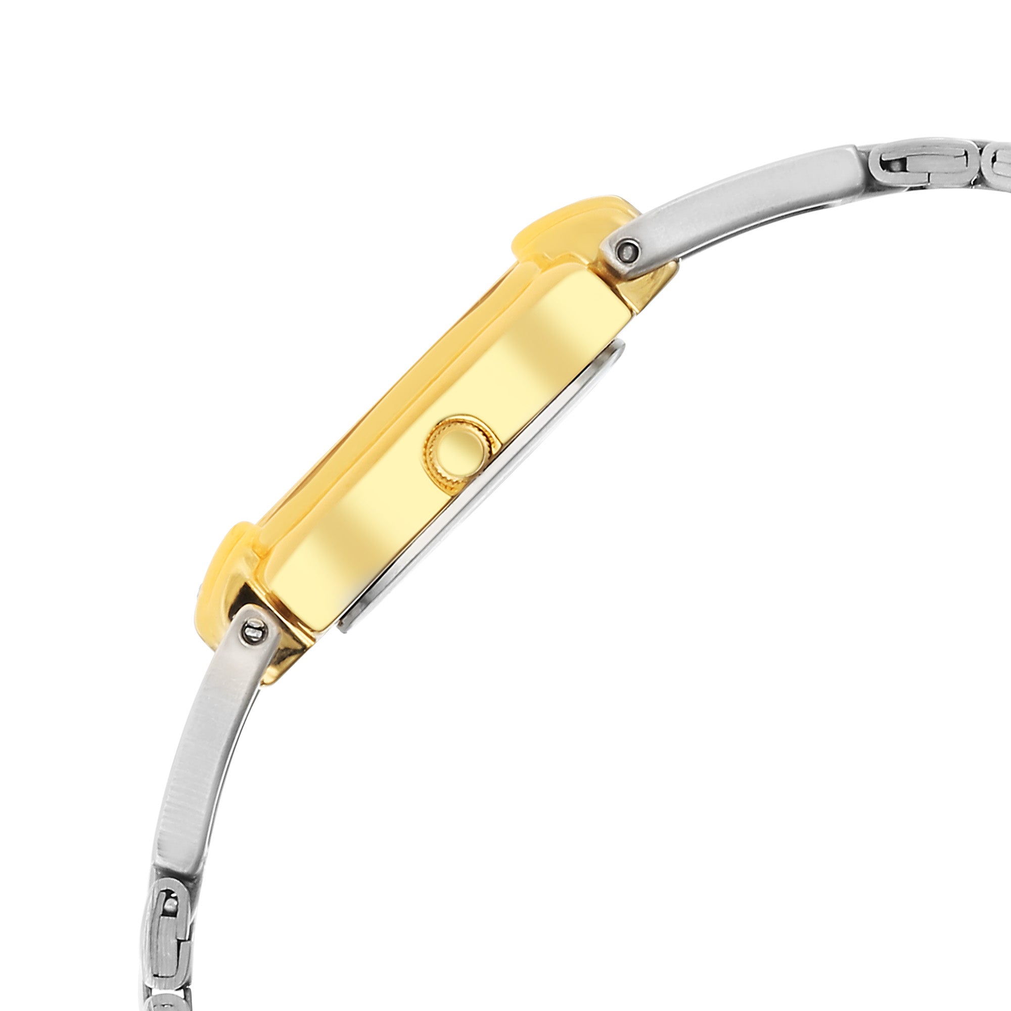 Titan Karishma Silver Dial Dual Color Stainless Steel Strap Analog with Day-Date Watch for Women