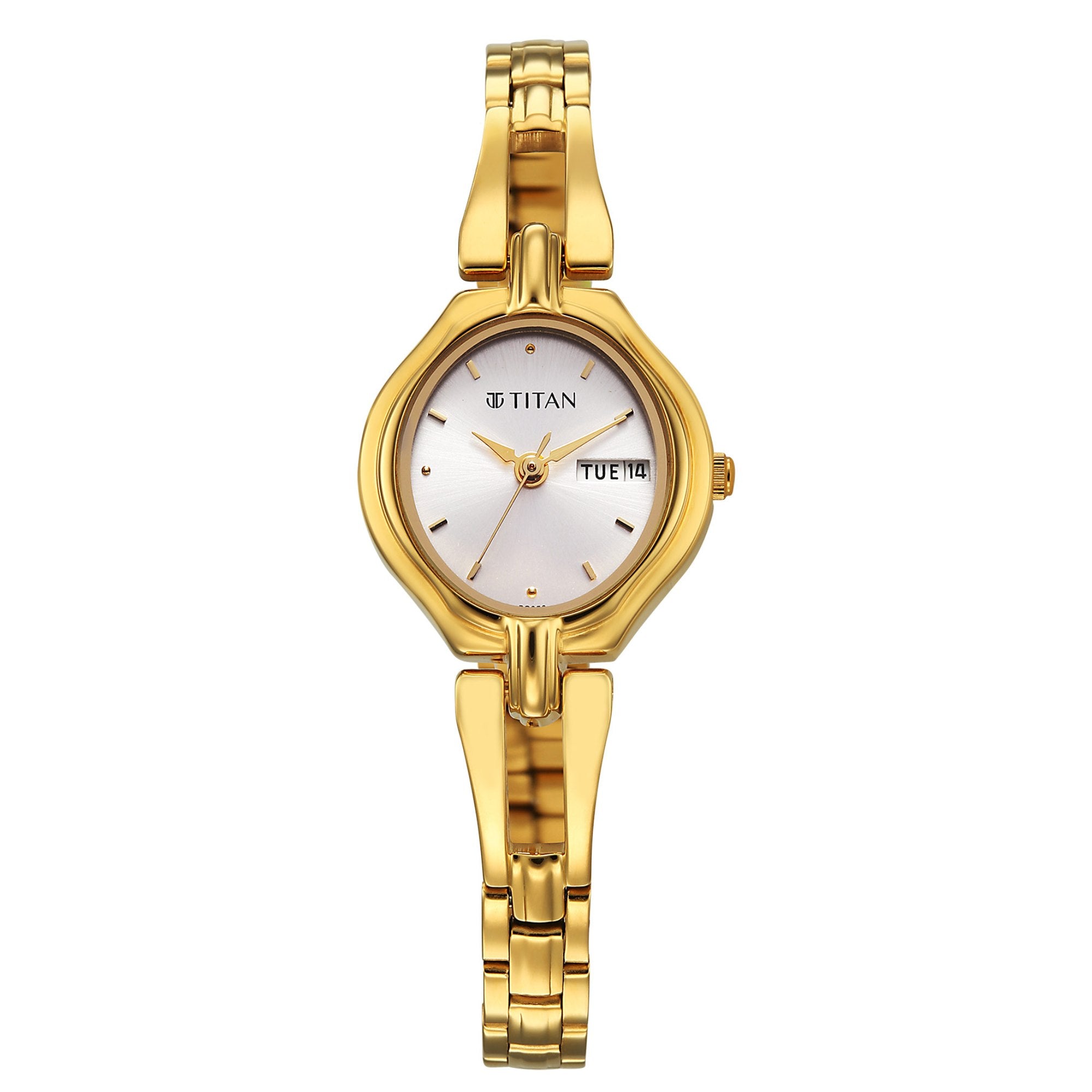 Titan Karishma Ladies Upg Silver Round Dial Stainless Steel Strap Watch For Women