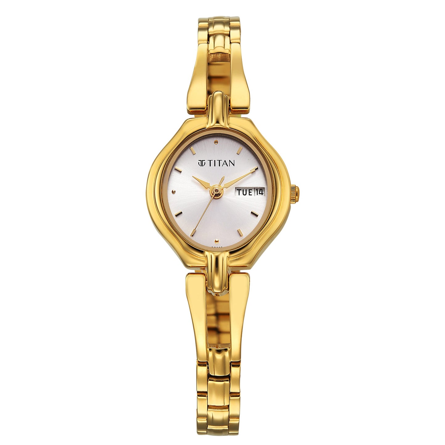 Titan Karishma Ladies Upg Silver Round Dial Stainless Steel Strap Watch For Women