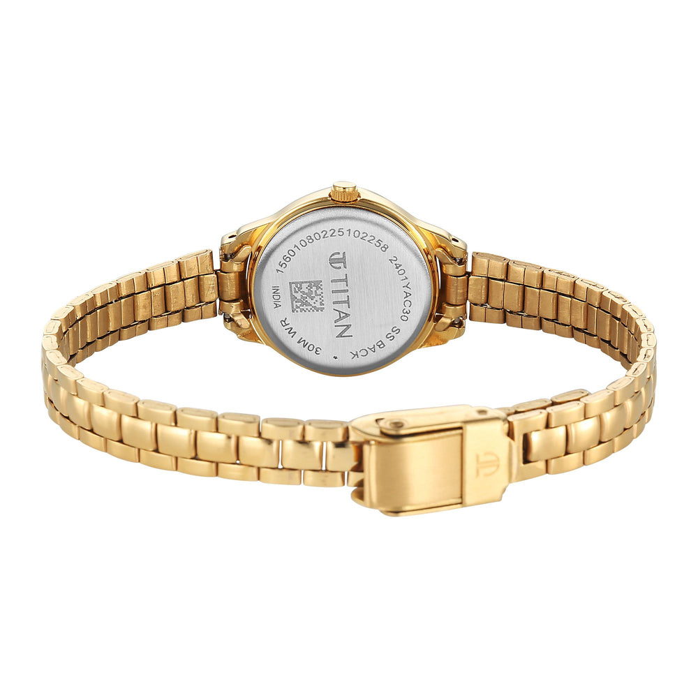 gold color watch for women
