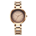 Titan Workwear Quartz Analog Beige Dial Rose Gold Stainless Steel Strap Watch for Women