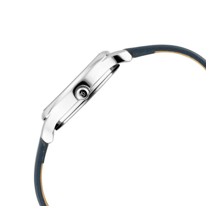 Titan Women's Chic minimalist watch with White dial and leather strap