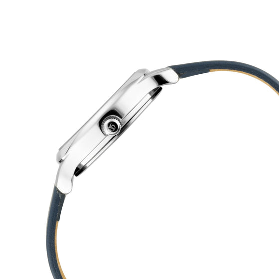 Titan Women's Chic minimalist watch with White dial and leather strap