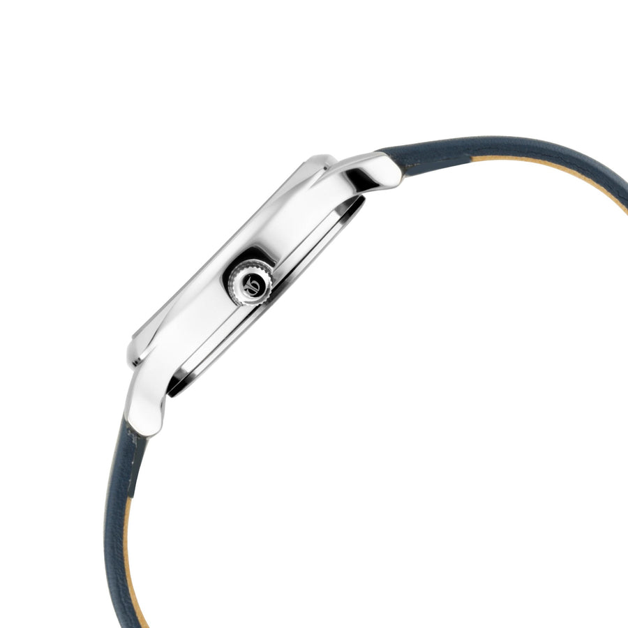 Titan Women's Chic minimalist watch with White dial and leather strap