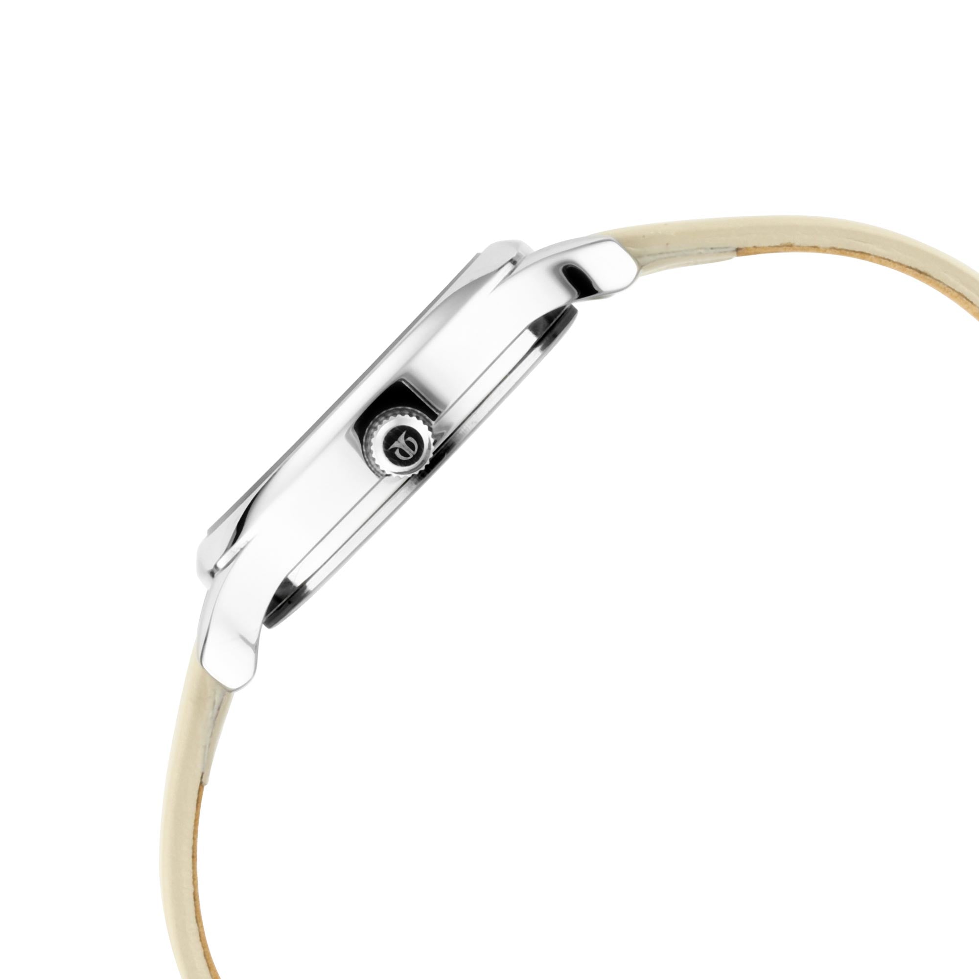 Titan Women's Chic minimalist watch with Anthracite dial and leather strap