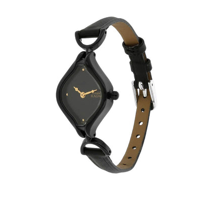 Titan Quartz Analog Black Dial Leather Strap Watch for Women