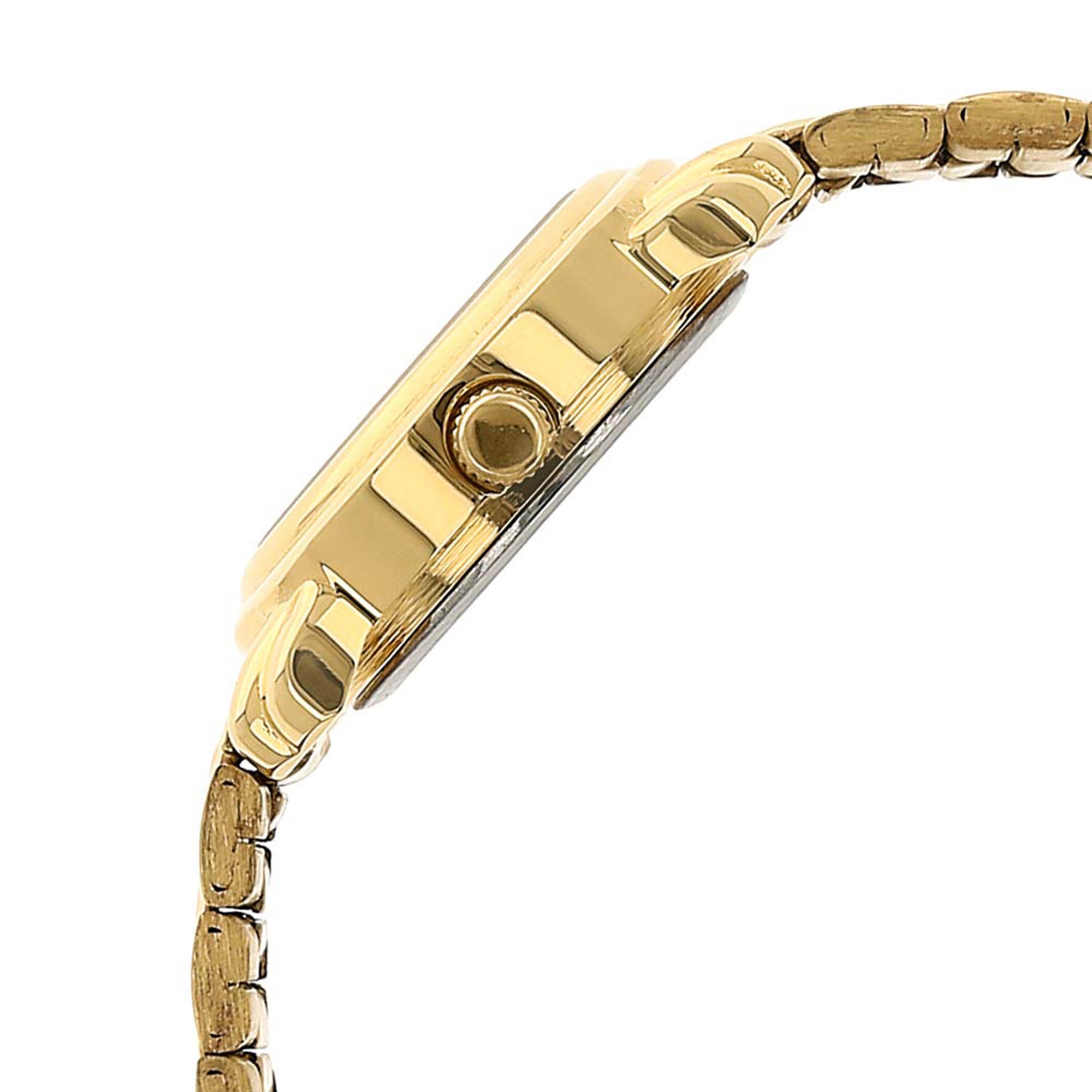 Titan Quartz Analog Champagne Dial Stainless Steel Strap Watch for Women