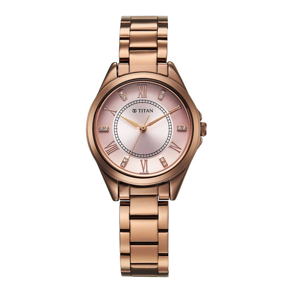 Titan Women Brass Round Shape Watches