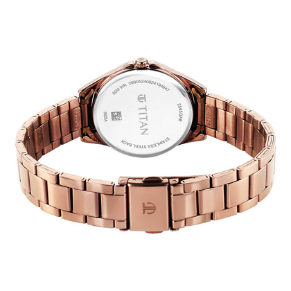 Titan Women Brass Round Shape Watches(2565QM01)