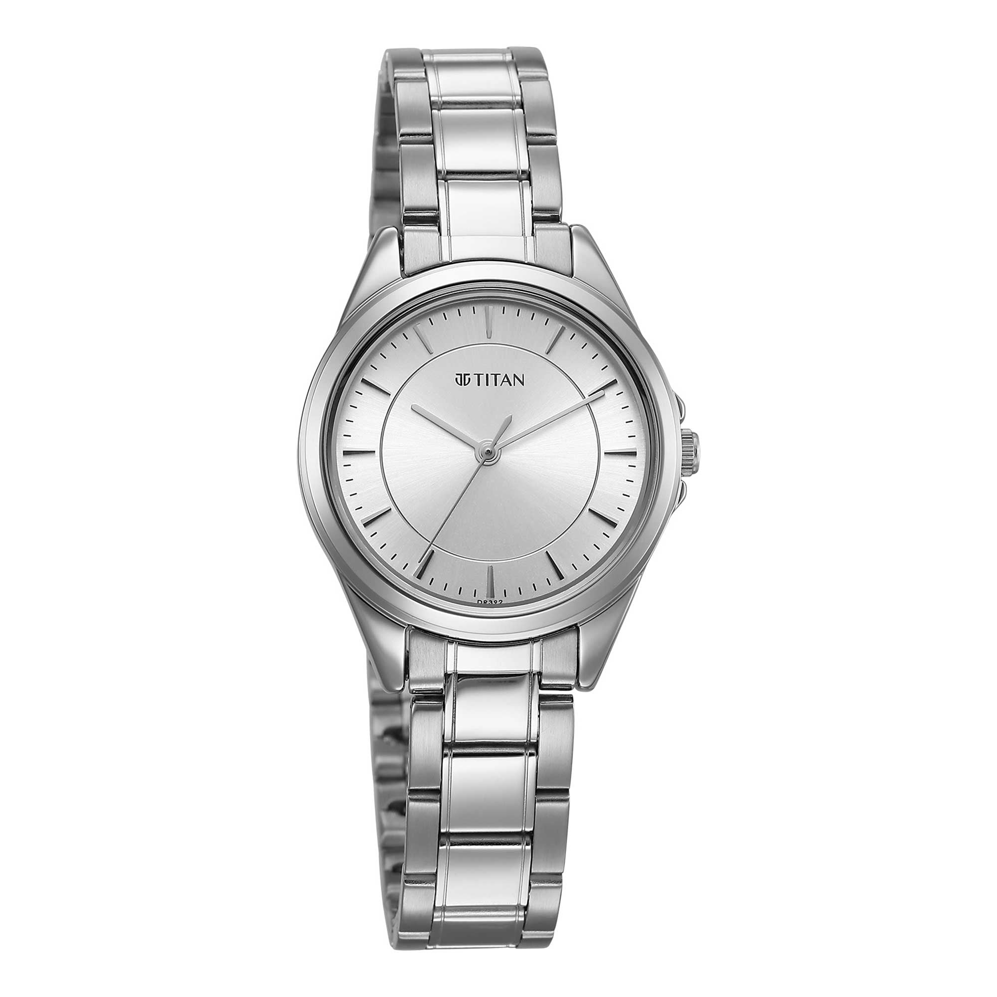 Titan Silver Dial Metal Strap Analog for Women