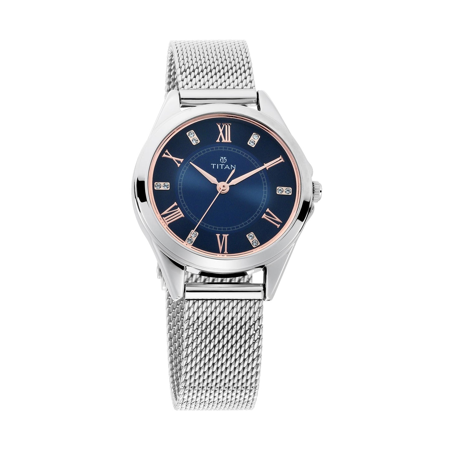 Titan Sparkle Blue Dial Alog Watch for Women