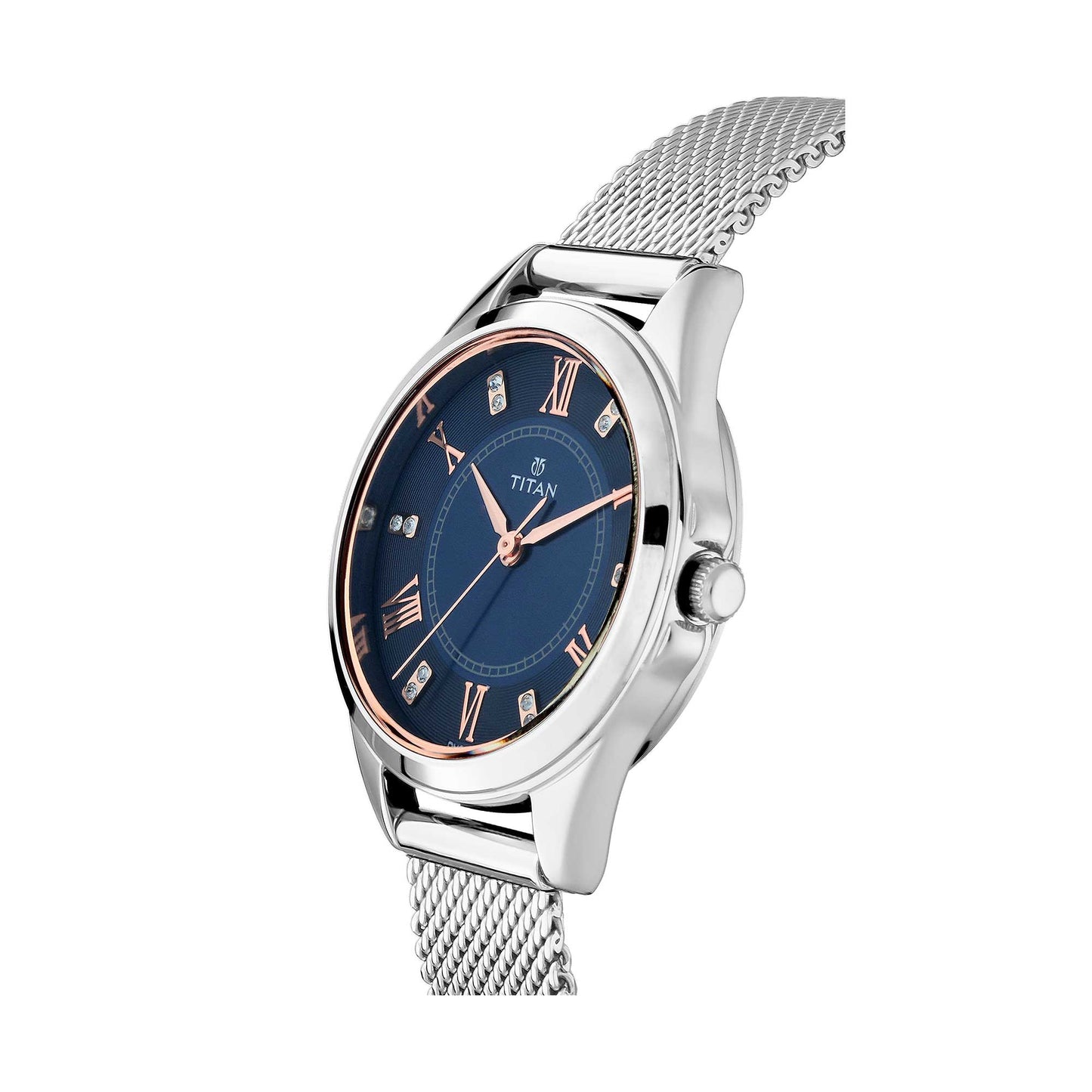 Titan Sparkle Blue Dial Alog Watch for Women
