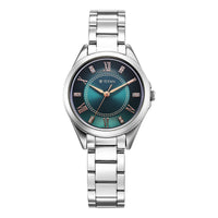 Titan Green Dial Silver Metal Strap Analog Watch for Women