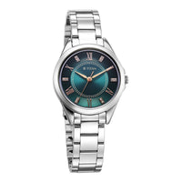 Titan Green Dial Silver Metal Strap Analog Watch for Women