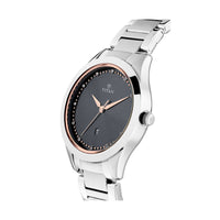 Titan Sparkle Anthracite Dial Analog with Date Stainless Steel Strap Watch for Women