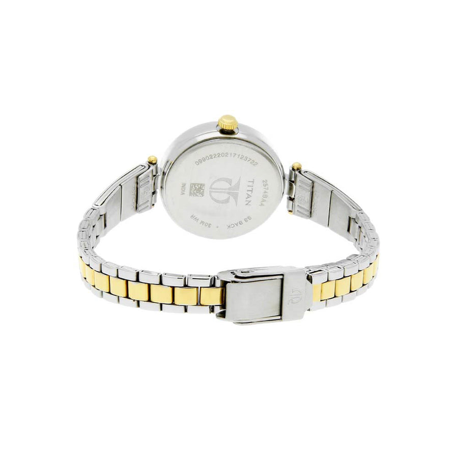 Titan Karishma Silver Dial Women Watch With Stainless Steel Strap