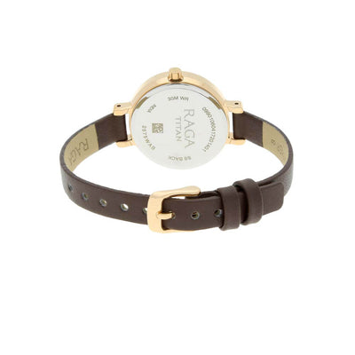 Titan Raga Viva Rose Gold Dial Women Watch With Leather Strap