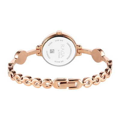 Titan Raga Viva Quartz Analog Rose Gold Dial Metal Strap Watch for Women