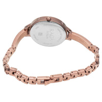 Titan Raga Rose Gold Dial Brown Metal Strap Analog with Date Watch for Women